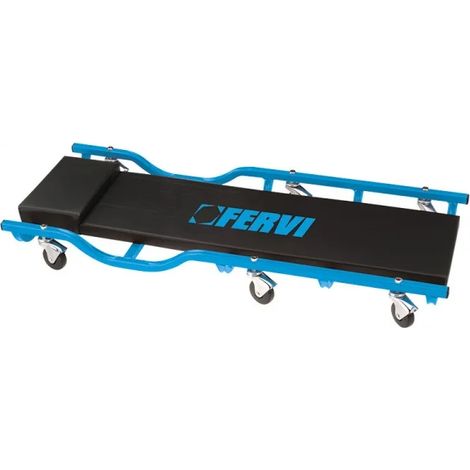 Carrello lettino sottauto a 6 ruote riparazione officina Fervi 0645/c