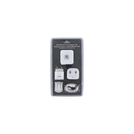 LMP Cargador USB Dual con cable USB-lightning 10 W Color blanco