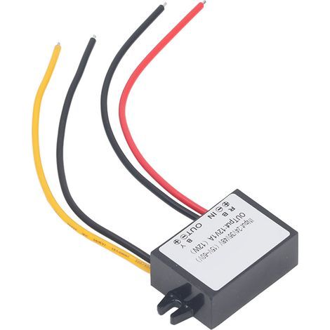 Convertidor CC a CC ajustable de alto rendimiento RASTKY 12V 1A 12W para vehículos, tiras de luces LED, motores, etc. Resina epoxi blanca 1,81 x 0,26 x 0,71 pulgadas (1/5)