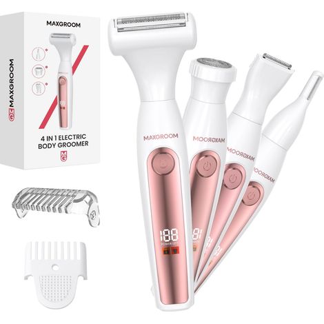 Rasoir Électrique Femme 4 en 1 Visage Maillot Sourcils Corps (1/5)