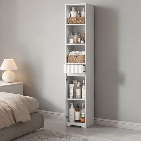 Armoire de rangement blanc 33 x 30 x 172 cm (1/5)