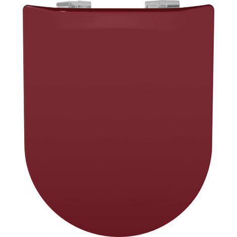 Abattant WC Wood Slim Brunt Russet Mat - descente assistée - déclipsable - Olfa