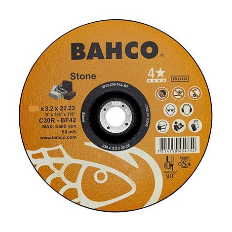 Disque à tronçonner pierre 230x3,2mm 3912-230-t42-st bahco (1/2)