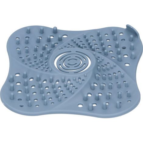 Couvercle de vidange de sol de salle de bains, bouchon attrape-cheveux Anti-blocage, filtre d'égout d'évier bleu (1/5)
