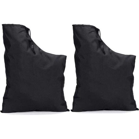 2 sacs d'aspirateur souffleur de feuilles, sac de rangement de rechange pour souffleur de feuilles, sac de collecte de feuilles avec fond zippé (1/4)