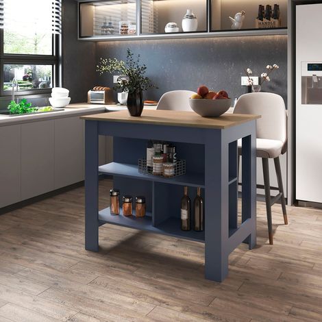 Isla de Cocina Aztec con Almacenamiento Abierto Funcional (1/4)