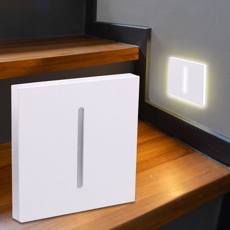 LED Treppenleuchte eckig weiß - Lichtfarbe: CCT 1,5W - Lichtaustritt: Fokus (1/5)
