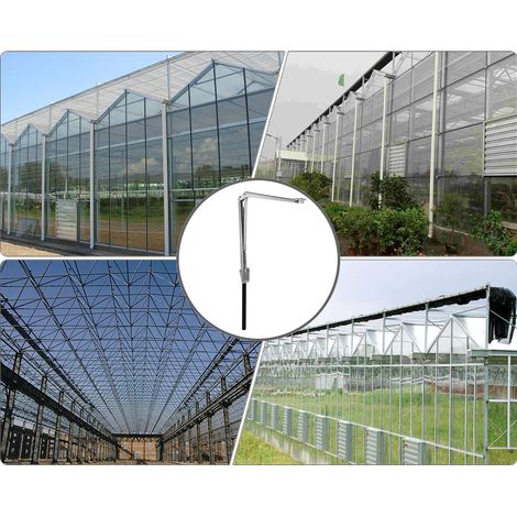 Abridor automático de ventana para invernadero con control de temperatura de Decdeal, con cilindro de aluminio y muelle simple, para bisagras de hasta 7 kg, ancho de apertura de 45 cm. (1/4)
