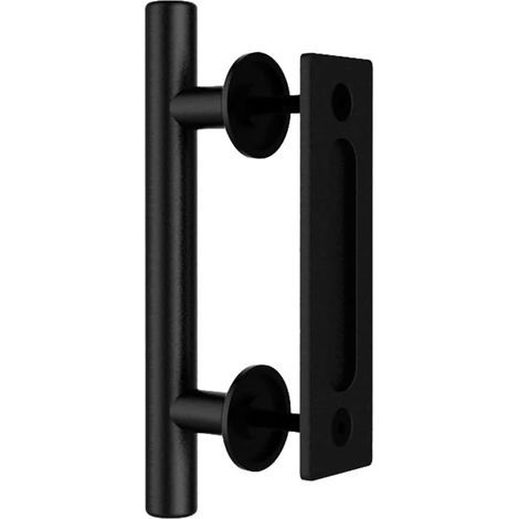 Maniglia per porta scorrevole per porte scorrevoli a scomparsa, 24 cm/9", nera. (1/5)