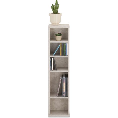 Étagère pour CD et DVD MELODIE, en bois - Coloris béton (1/4)