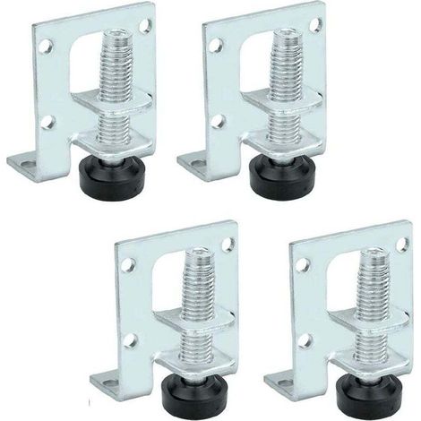 AMXCNOY 4-teiliges Möbelfüße-Set, verstellbare Nivellierfüße aus Stahl, Schrankfüße, höhenverstellbare Füße, stabile Füße für Möbel, Tische, Sofas, Schränke, Werkbänke und Regale (1/5)
