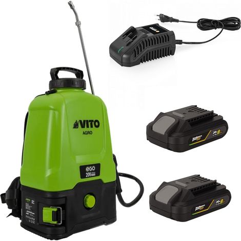Pulvérisateur Electrique à Batterie 20V 16L 5bar + 2 Batteries Lithium 2Ah + Chargeur VITO (1/5)