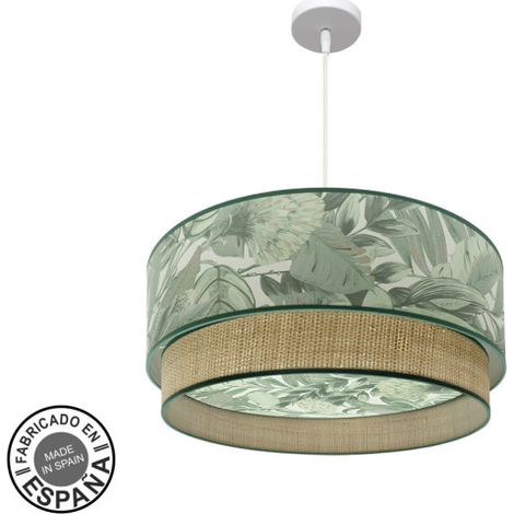 Lampadario Congo 60d 3xe27 Bianco/verde-naturale (1/3)