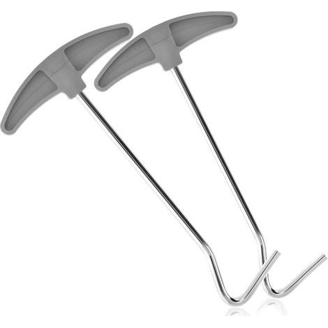 2 piezas Extractor de estacas, para una fácil extracción de estacas, ganchos y clavijas, accesorios de tienda para camping (1/5)