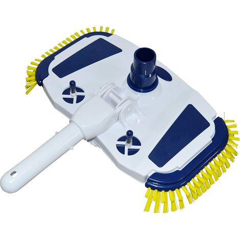 1 - Aspirateur De Piscine - Brosse De Nettoyage - Avec Brosses Latérales Et De Fond - Pour Tous Types De Piscines - Bleu - 34x18 Cm