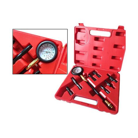 Kit tester pressione compressione per motore benzina auto moto manometro 300PSI