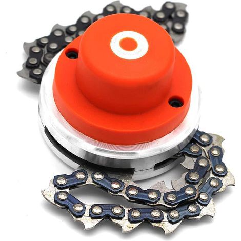 Orange Chain Mower Head (Universal Spacer) Chain Mower Head Irrigation Mower Head Cultivator Mower H (1/5)