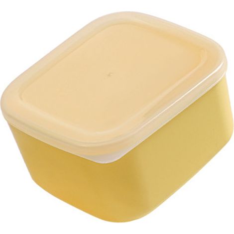 Recipiente de plástico hermético apto para alimentos con tapa sellada para refrigerador, cocina, fruta y sobras. (1/5)