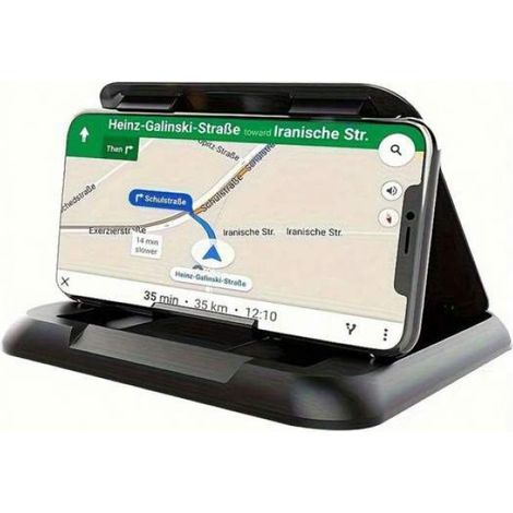 Support Telephone Voiture - Silicone Antidérapant - Adhésif Sans Trace - Pour Console Centrale Pare-Soleil Navigation AR - Universel - 1 Pièce (1/5)