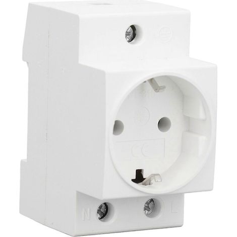 DIN-Schienensteckdose mit integriertem Schutzkontakt und Erdungsanschluss für Verteilerkasten EU AC250V