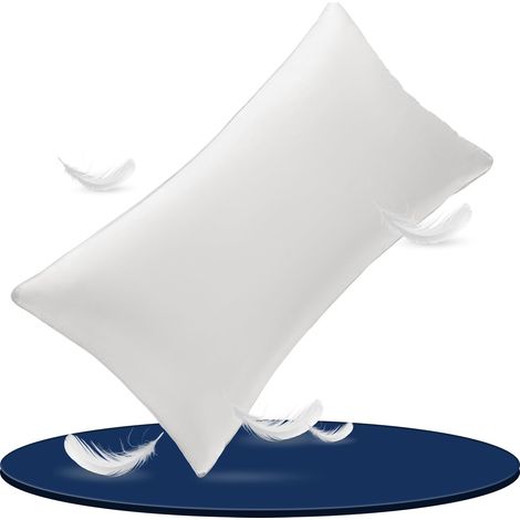 Oreiller en duvet 40 x 80 cm Convient aux personnes allergiques Oreiller en plumes lavable avec fermeture éclair blanc 40 x 80 cm 1 pièce (1/5)