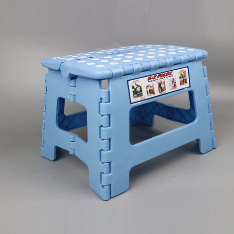CCYKXA Klappbarer Tritthocker, Tritthilfe (Blau), Fußstütze, für Garten, Küche, Bad, 150 kg, faltbar, für Kinder und Erwachsene