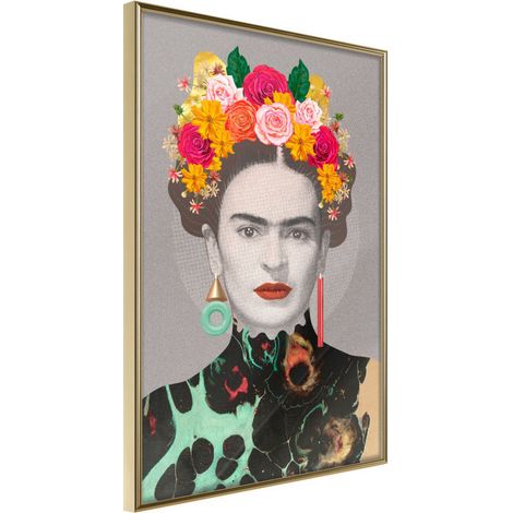 Affiche Murale Encadrée "Charismatic Frida" 40 x 60 cm Or (1/2)