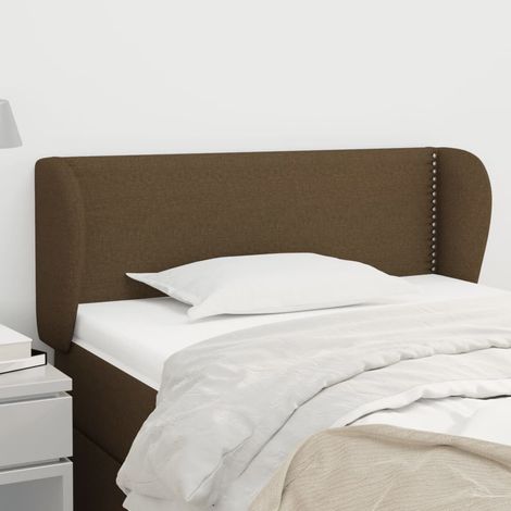 Kopfteil mit Ohren Dunkelbraun 103x23x78/88 cm Stoff (1/5)