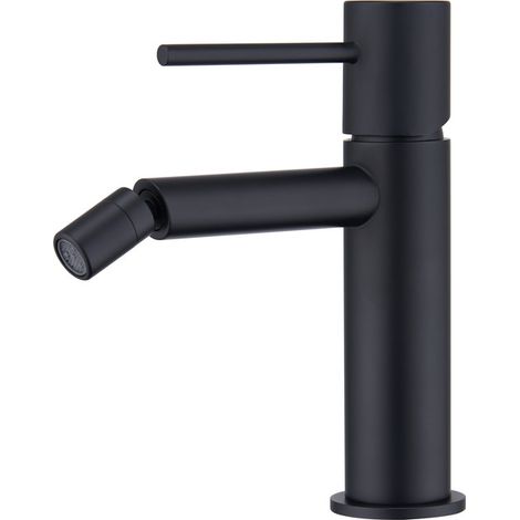 Mice - Rubinetto per bidet - Rubinetto monocomando per WC con acqua calda/fredda - Rubinetto igienico nero opaco - BDM039-2NG (1/2)