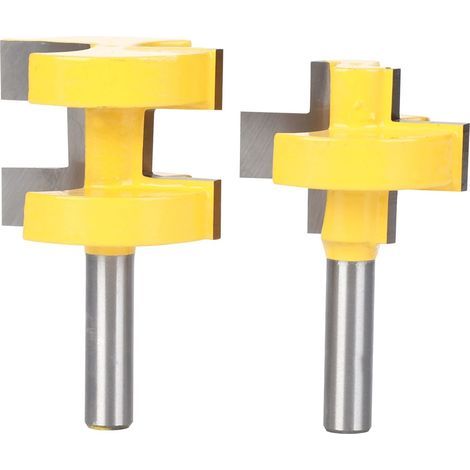 2 Pièces Fraise à Bois Carrée 8mm, Couteau de Façonnage Haute Dureté pour Travail du Bois (1/5)
