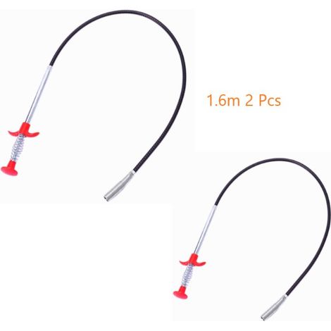 Déboucheur de canalisations 2 pièces Pince déboucheuse 1600 mm Pince multifonction flexible en acier Déboucheur de canalisations, outils de jardin, déboucheur de toilettes, pince de ramassage d'ob (1/5)