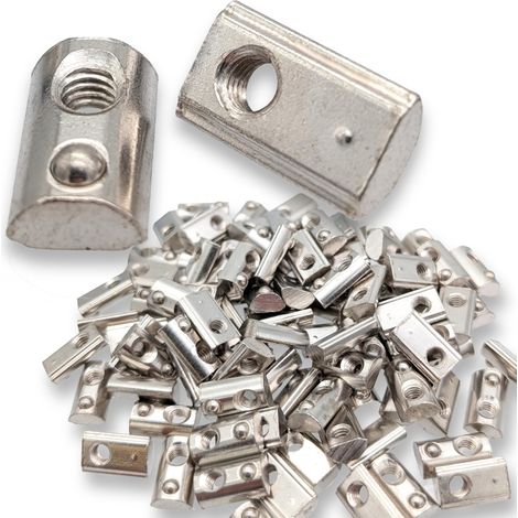 Pierre à rainure pour rainure de 6 mm avec centrage et boule à ressort pour imprimante 3D et écrou marteau CNC 20 x 20 2020 M4 100 (1/5)