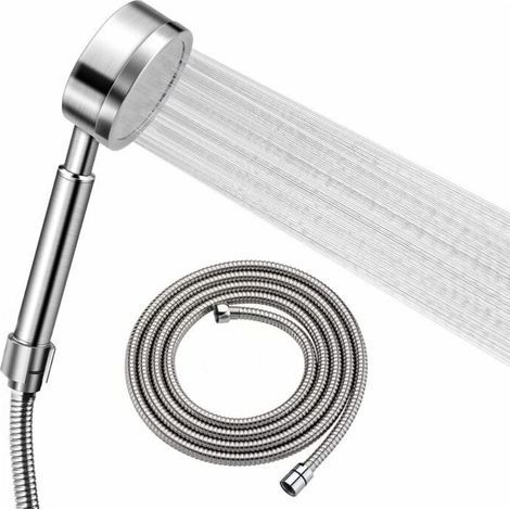Pommeau de douche à main en acier inoxydable 304 – Filtre anti-calcaire – Débit 2,5 GPM – Tuyau de 59 pouces – Haute pression - SUS304 (1/5)