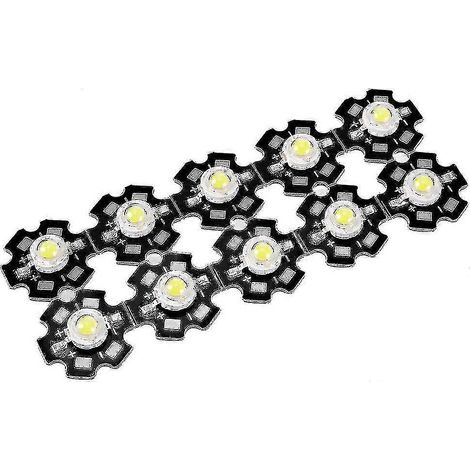 Ampoules LED COB 1 W 280-350 mA, blanc pur, ultra-lumineuses et haute puissance, pour projecteurs (lot de 10). (1/2)