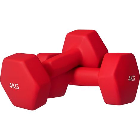 Haltère Hexagonale - Lot de 2 - Acier Revêtu - Poignée Antidérapante - Musculation Maison - 3 kg (1/5)
