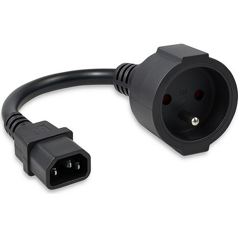 Qoltec Adapter IEC 320 C14/ französisch 0,15 m