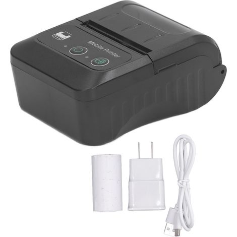 Imprimante thermique portable Bluetooth 58mm, prise US 100-240V, édition via APP, pour reçus mobiles (1/5)