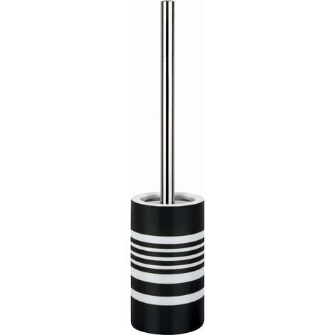Brosse WC élégante avec Support Tube Design, idéale pour Une Salle de Bain Moderne, Facile à Nettoyer et à Utiliser, Parfaite pour Un Style épuré, Noir & Blanc (1/5)