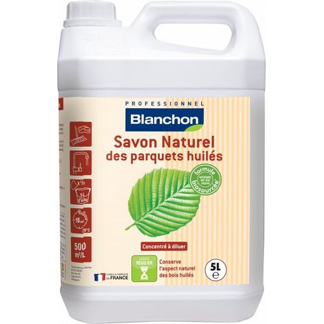 Savon naturel pour parquets huilés Blanc 5L