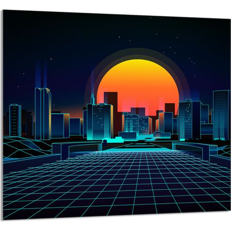 GLASPLATTE FÜR KÜCHE 65x60 City