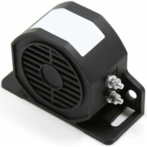 Klaxon de marche arrière étanche alarme de secours super fort pour voiture moteur 30 W 110 dB 12 V-80 V DC, modèle : noir (1/4)