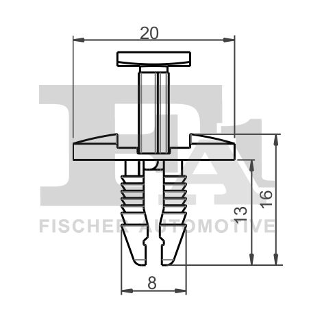 Clip, enjoliveur FA1 21-20009.5 ALFA ROMEO 1609267280 1622749580 51834606 856553