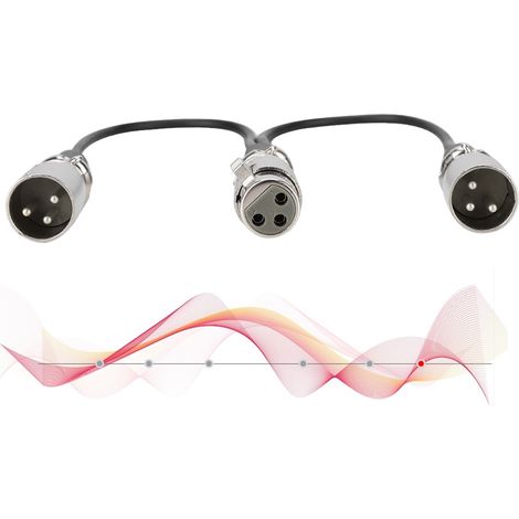 Adaptateur XLR Femelle 30cm vers Double Mâle pour Microphone Canon - Câble de Division Audio (1/5)