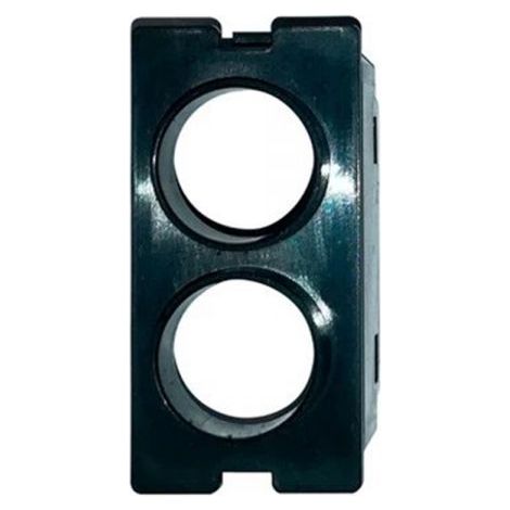 Televes – Cover per presa coassiale NOW nera, 2 fori - 529192