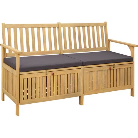 Banc de rangement avec coussin avec stockage 148 x 63 x 84 cm vidaXL
