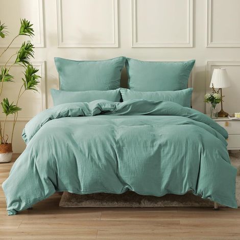 Bettwäsche Muslin 135x200 80x80 Beangreen 2tlg. 135200cm 1x 8080cm (1/5)