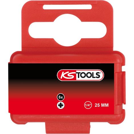 KS Tools 911.2393 1/4'' CLASSIC Bit PZ, 25mm, PZ0, 5er Pck (1/2)