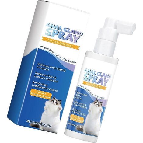Désodorisant pour glandes anales de chat, flacon de 59 ml, parfum frais (1/5)