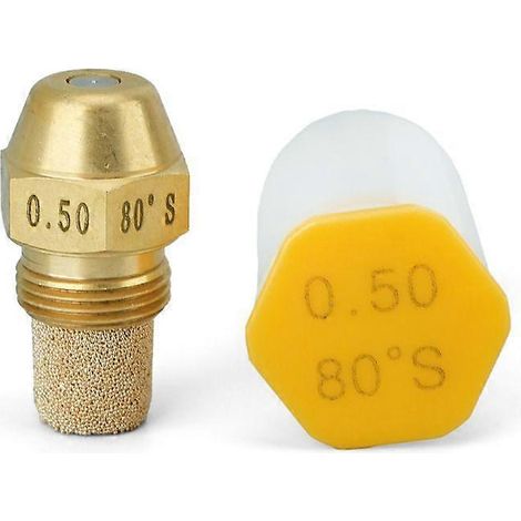 Compatible avec deux gicleurs de brûleur à combustible, fonctionnant à 80 degrés Celsius, produisant 0,6 gallon par heure. Construction en laiton massif pour une durabilité accrue. (1/5)