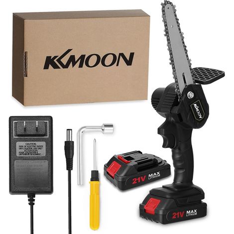 Scie à élaguer portable mini 15 cm 21V (2 batteries) rechargeable à vitesse variable